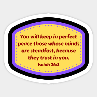 Bible Verse Isaiah 26:3 Sticker